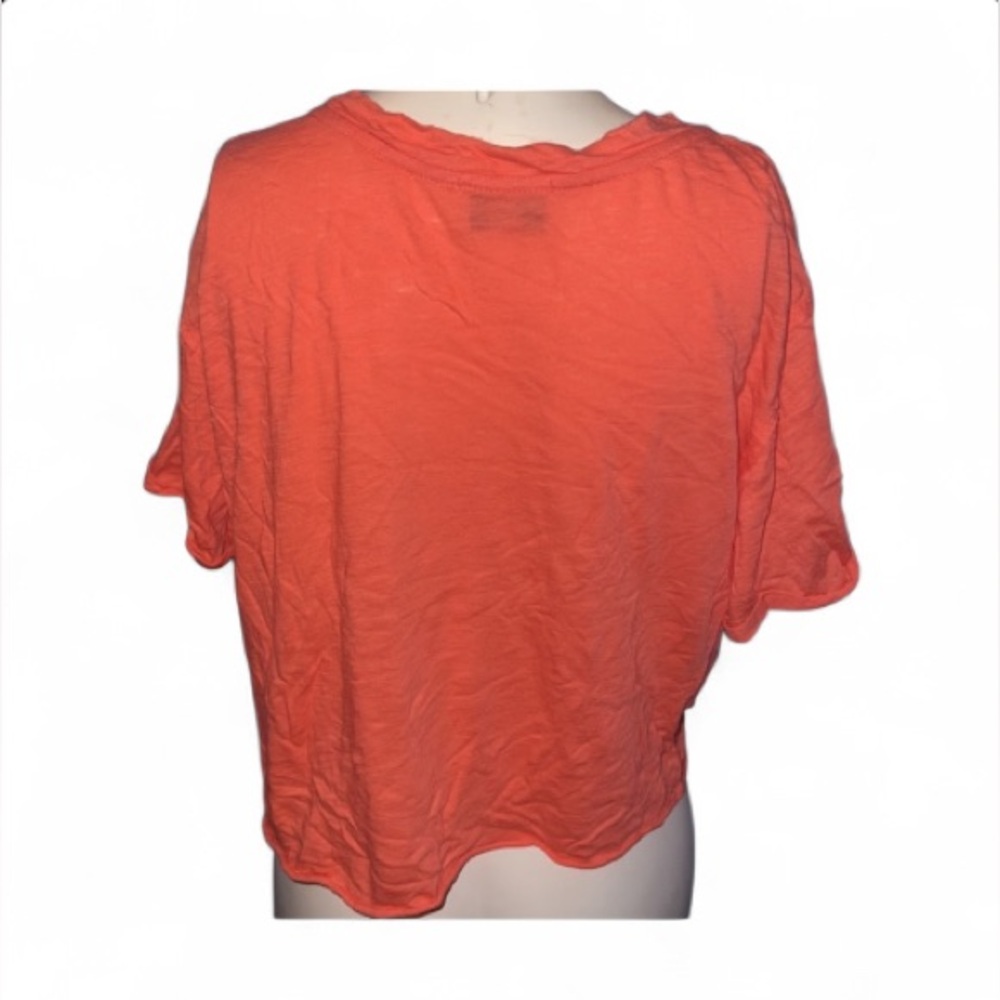 Jun & Ivy Coral Crop Top -Size Large - Picture 2 of 2